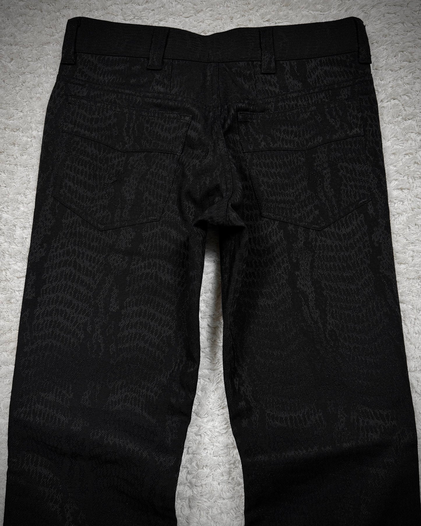 Semantic Design Python Pattern Flared Dress Pants