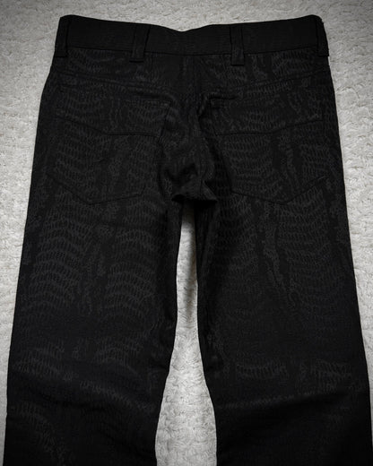 Semantic Design Python Pattern Flared Dress Pants