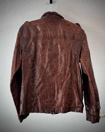 Pureté Rust Quilted Leather Jacket