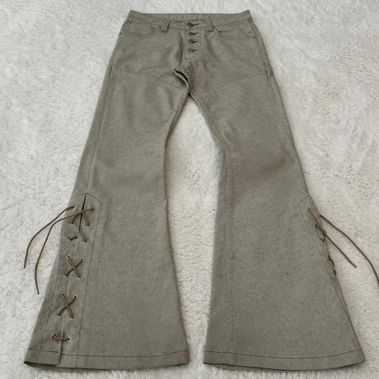 Tornado Mart Bell Bottom Lace-Up Pants