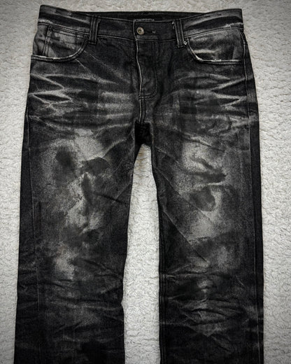 Of The Neige Charcoal Whisker Washed Bootcut Denim