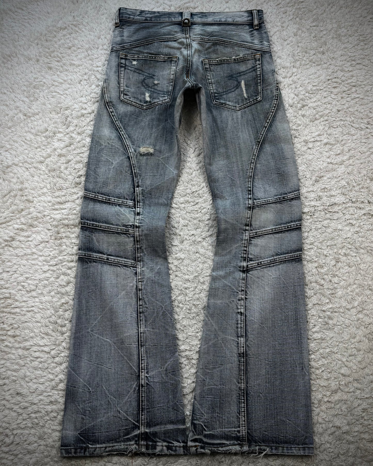 Semantic Design Honeycomb Washed Flared Jeans