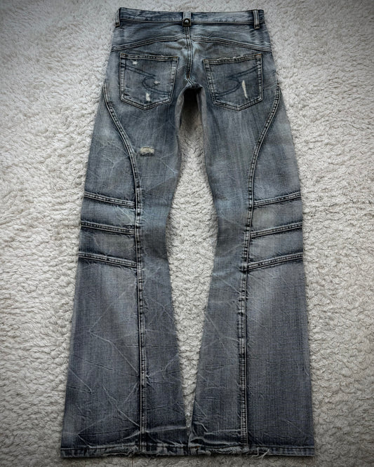 Semantic Design Honeycomb Washed Flared Jeans