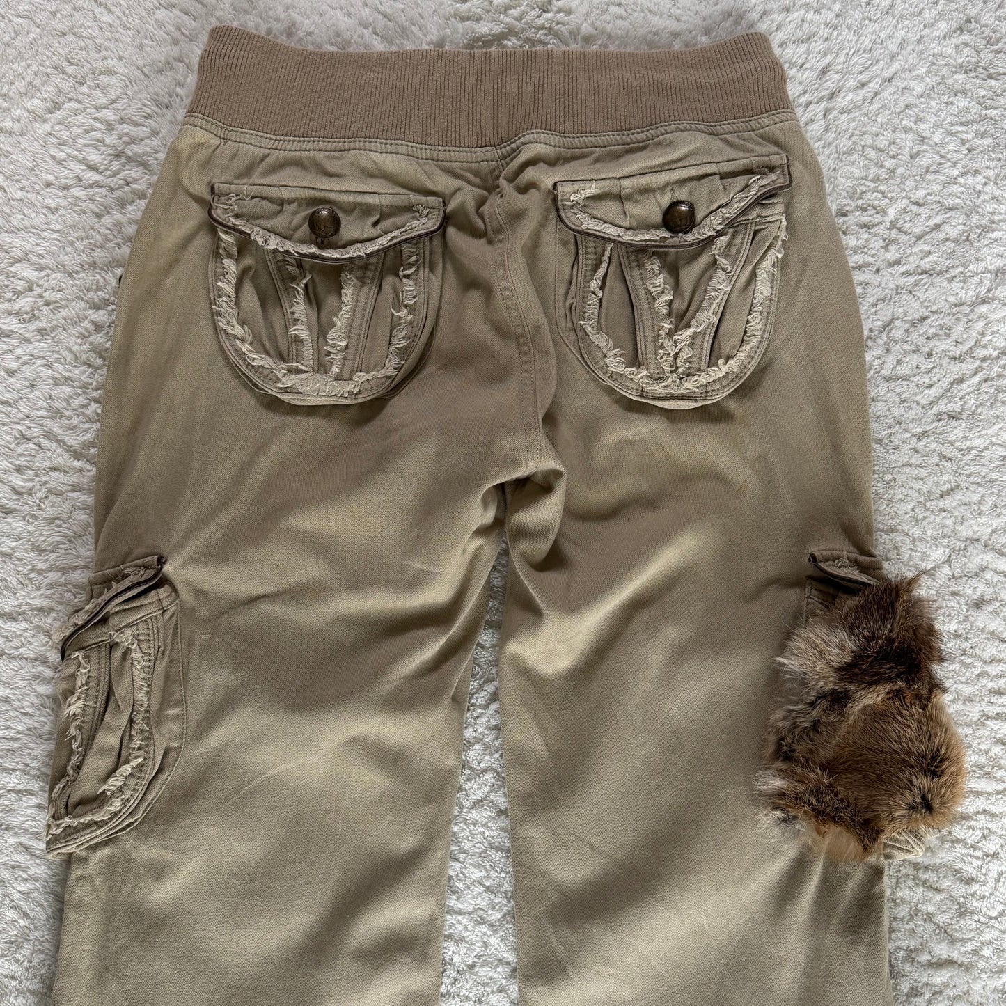 G.O.A Fur Pocket Flared Cargo Pants