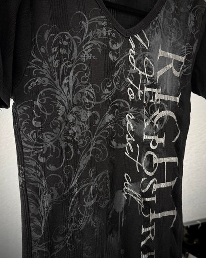 Clash Ahead Tribal Metallic Poem T-Shirt