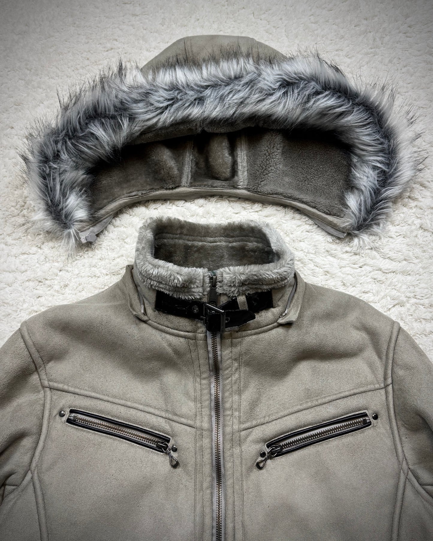 Roushatte Fur Hood Fleece Interior Jacket