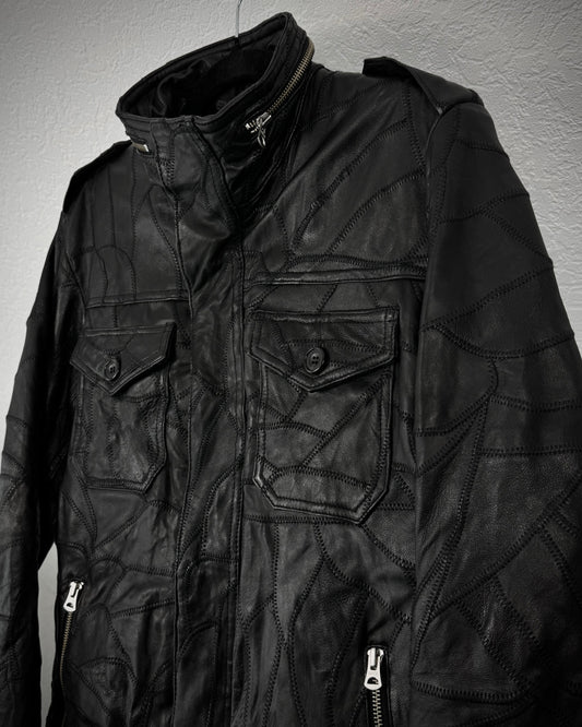 CAV-000 Patchwork Lamb Leather Jacket