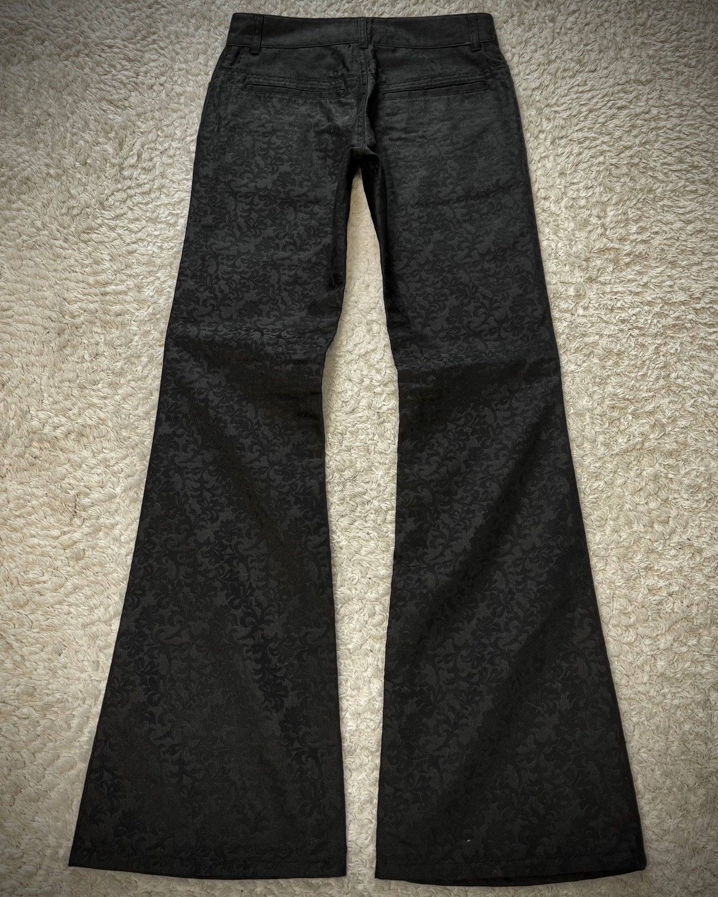 Morgan Homme Ornate Jacquard Woven Flared Dress Pants