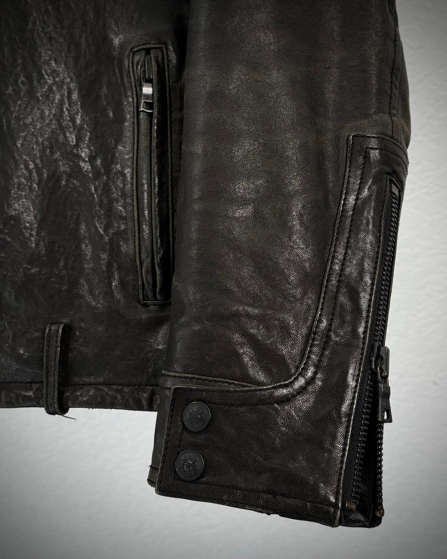 Custom Culture Textured Leather Jacket