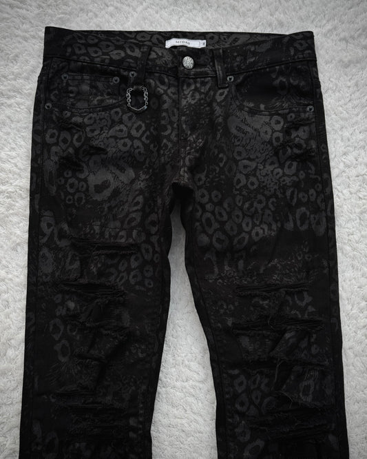 Midas Leopard Pattern Skinny Jeans