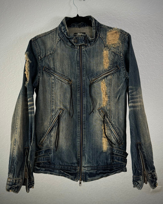 Midas Mud Wash Distressed Denim Jacket