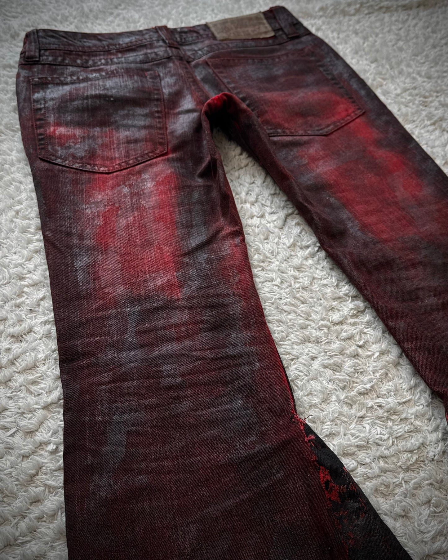 Sky Bombers Blood Waxed Whiskered Flared Jeans