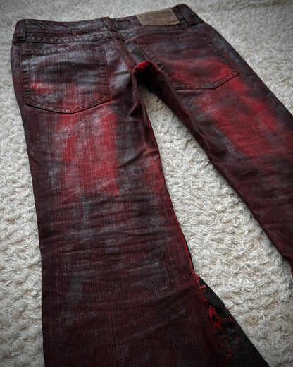 Sky Bombers Blood Waxed Whiskered Flared Jeans