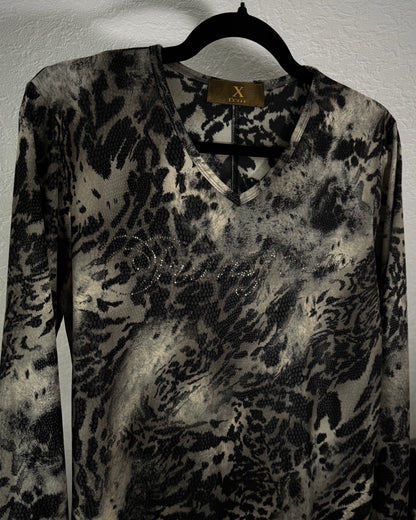 Xfrm Leopard Snakeskin Pattern Longsleeve