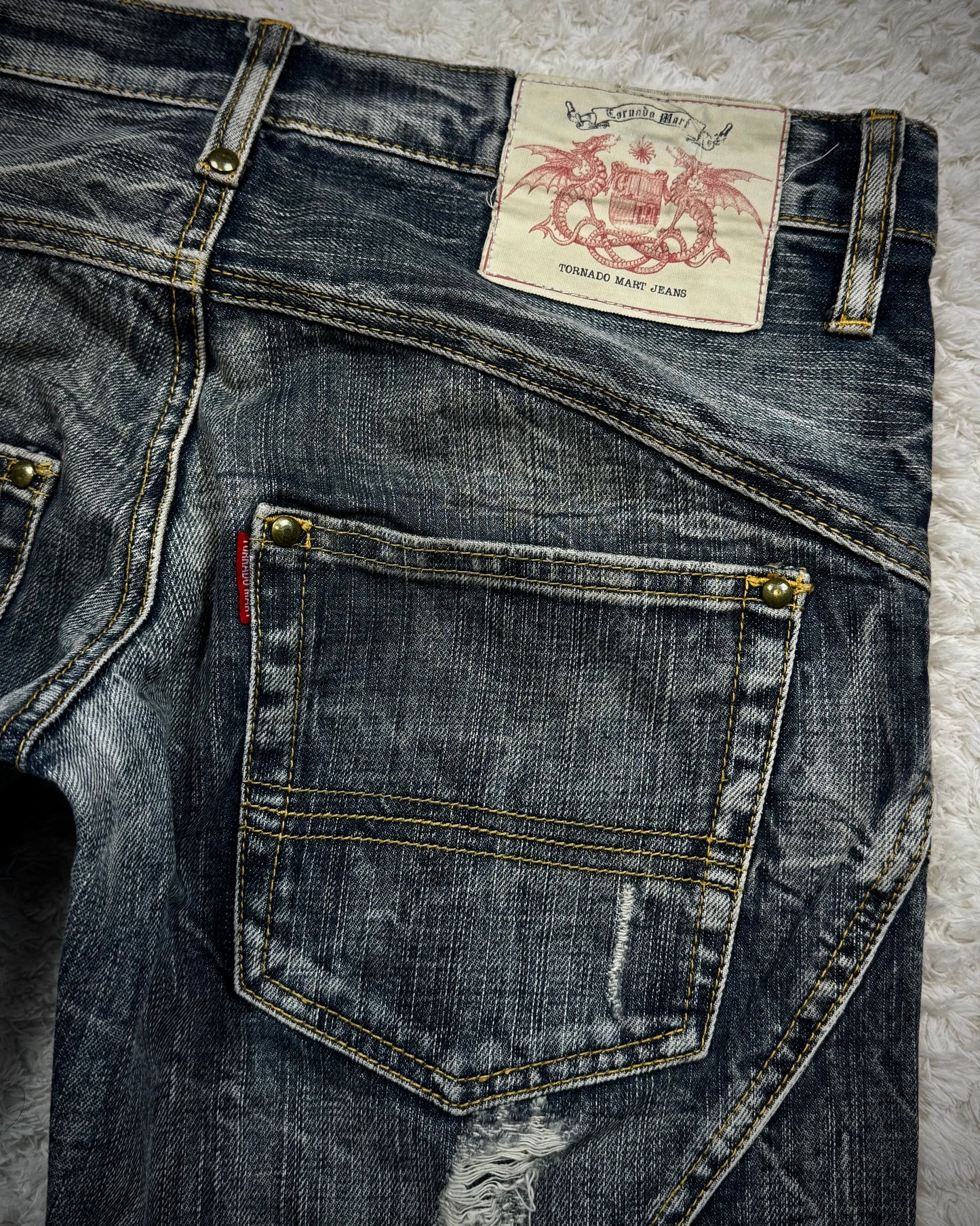 Tornado Mart Vintage Constructed Flared Jeans