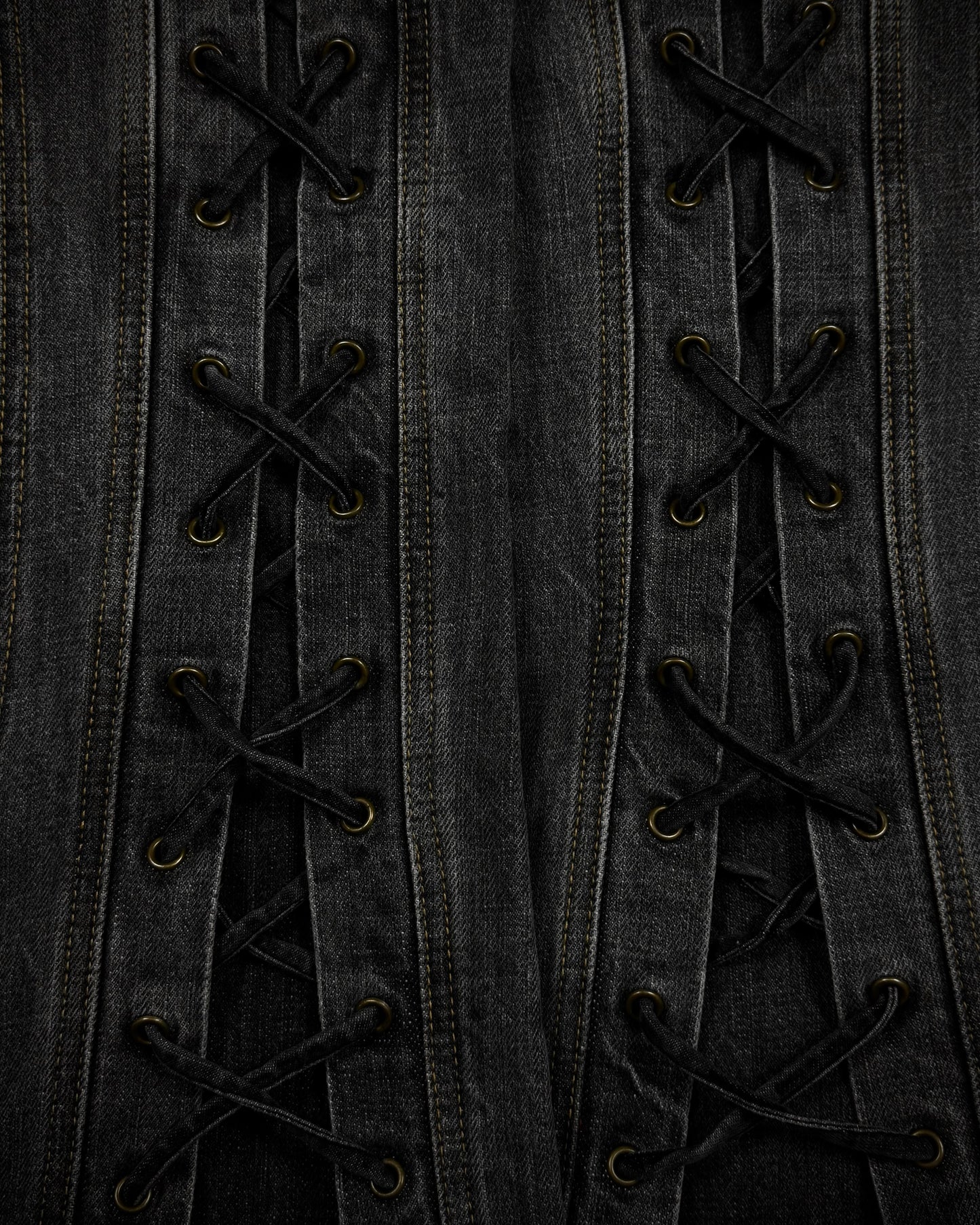 Tornado Mart Backlace Paint Splatter Flared Jeans