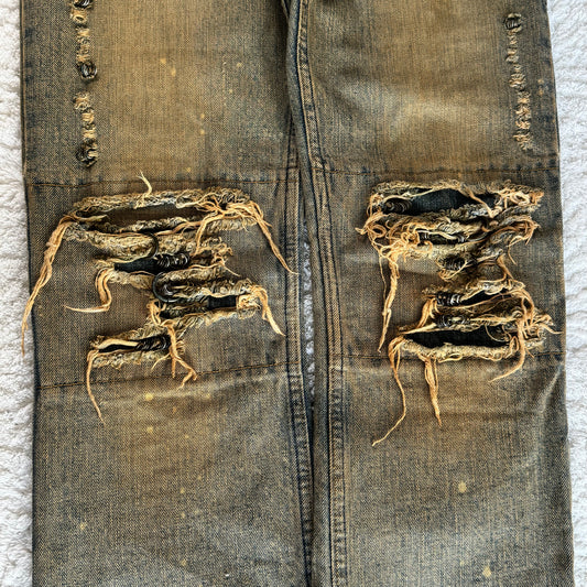 IfSixWasNine Pierced Mud Max Bootcut Jeans