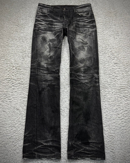 Of The Neige Charcoal Whisker Washed Bootcut Denim