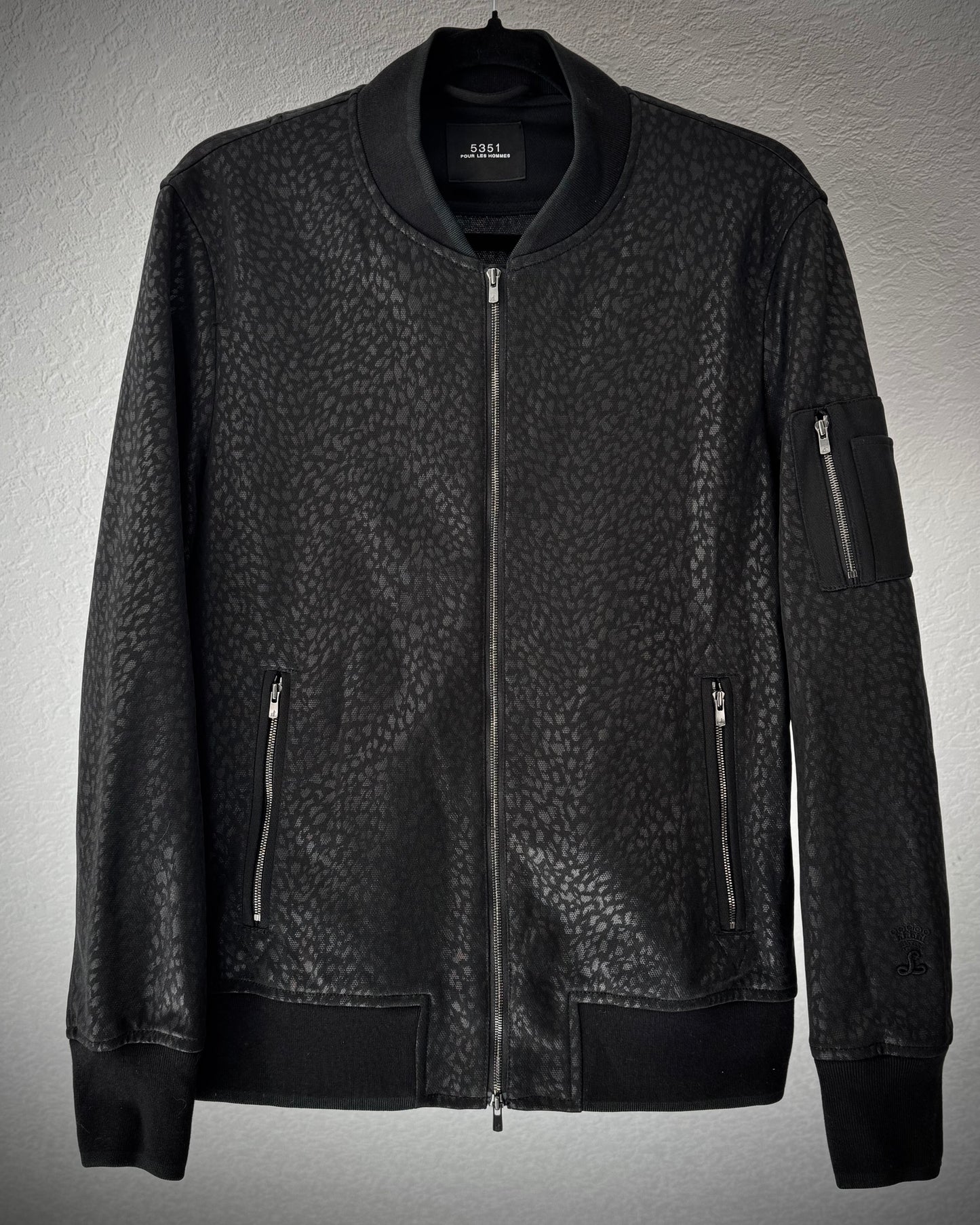 5351 Pour Les Hommes Leopard Luster College Jacket