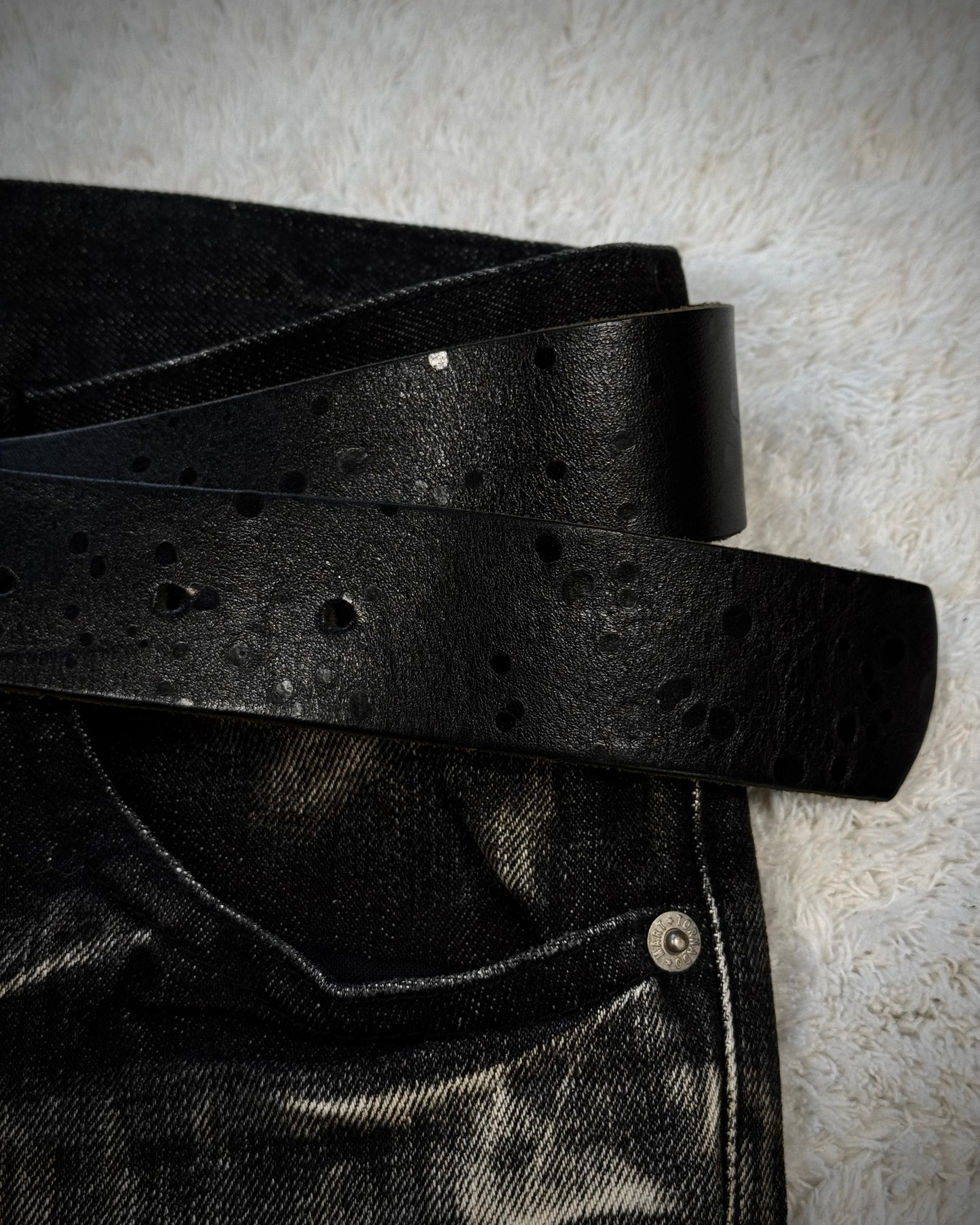 Vernice Tribal Western Buckle Vintage Leather Belt