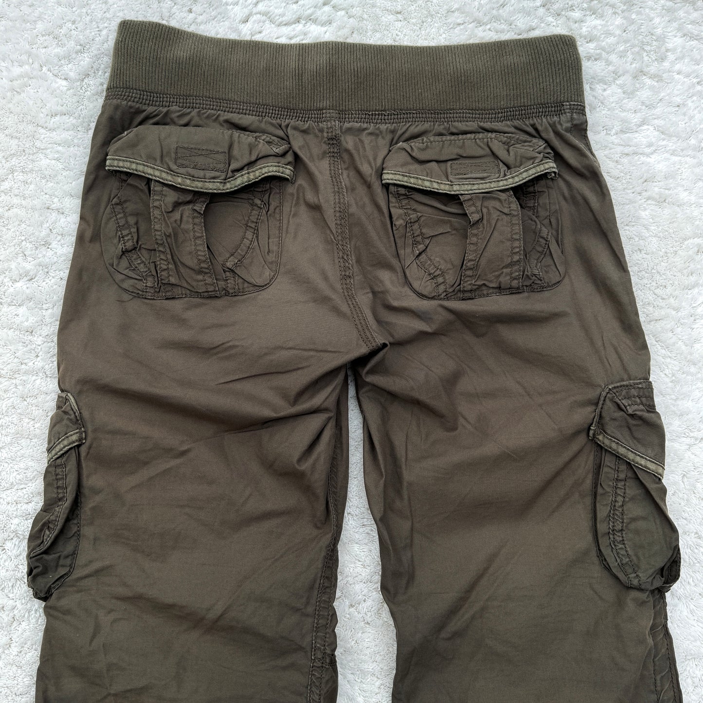 G.O.A Khaki Gas Mask Flared Cargo Pants