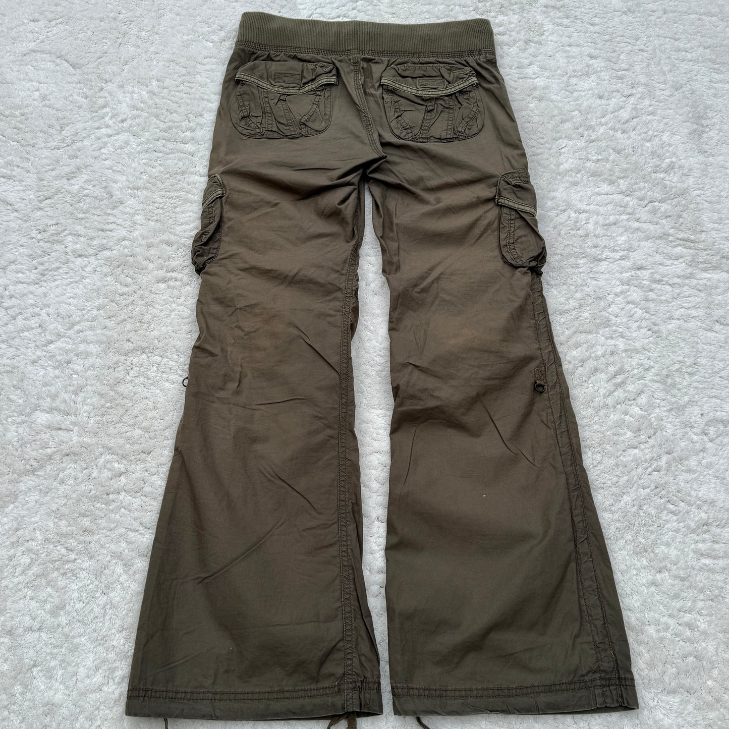 G.O.A Khaki Gas Mask Flared Cargo Pants