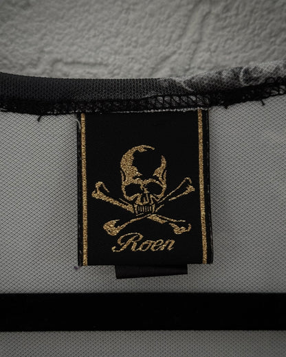 Roen Skulls & Leopard Pattern T-Shirt