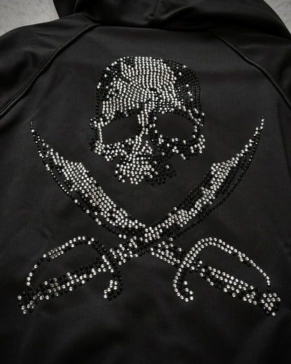 Midas Crystal Skull Python Detailed Zip Up Hoodie