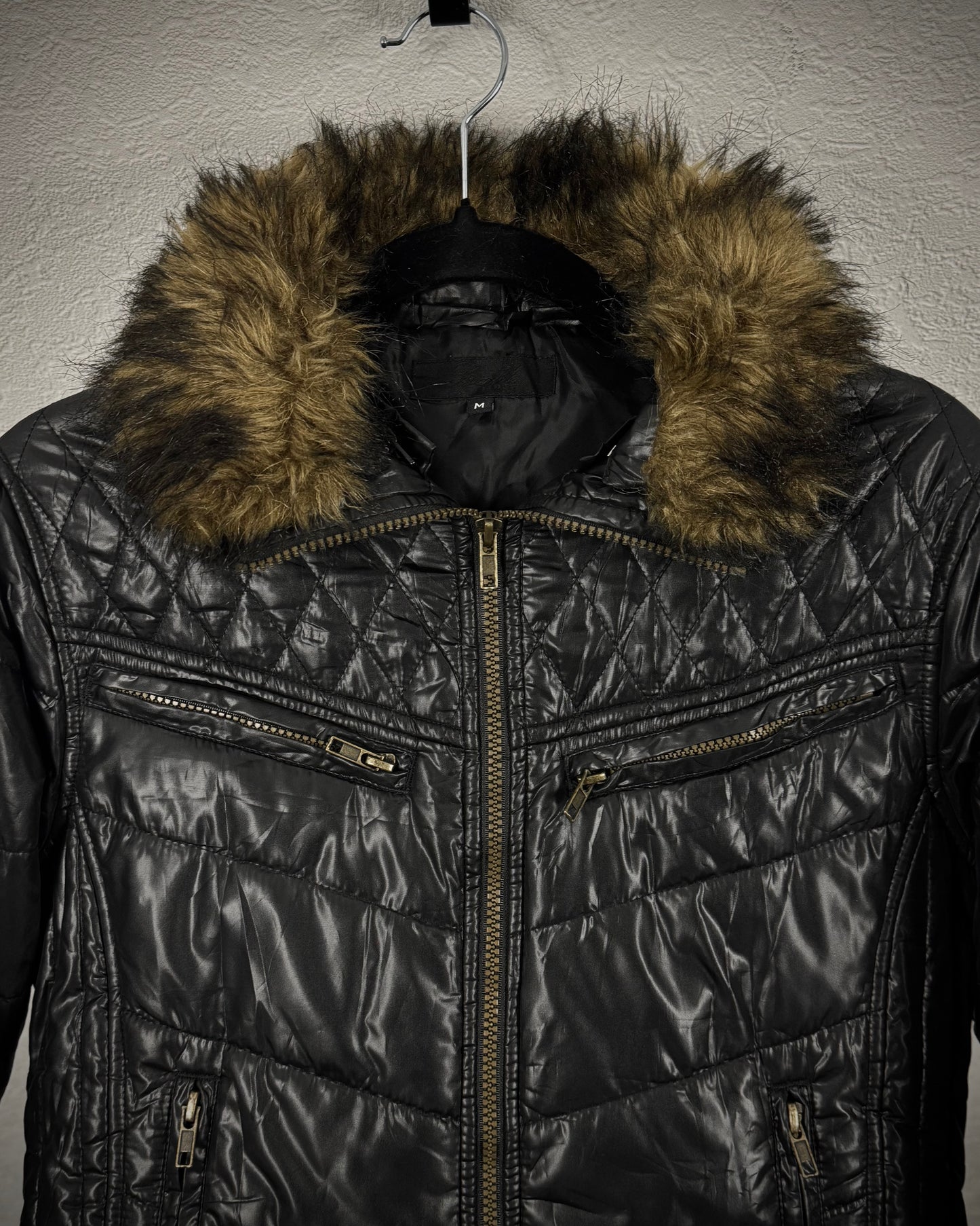 Spankle Fur Collar Puffer Jacket