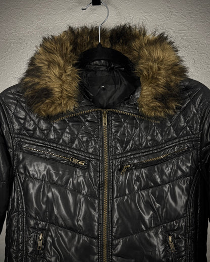 Spankle Fur Collar Puffer Jacket