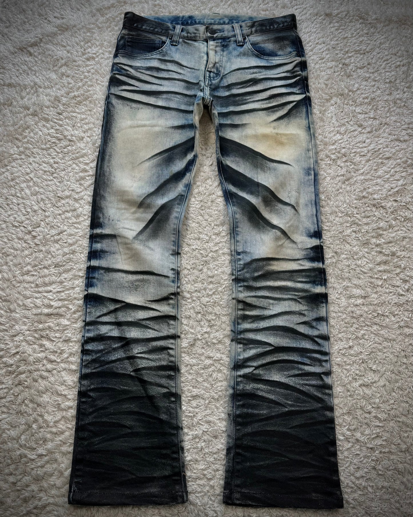 Tornado Mart Clawmarks Waxed Slim Jeans