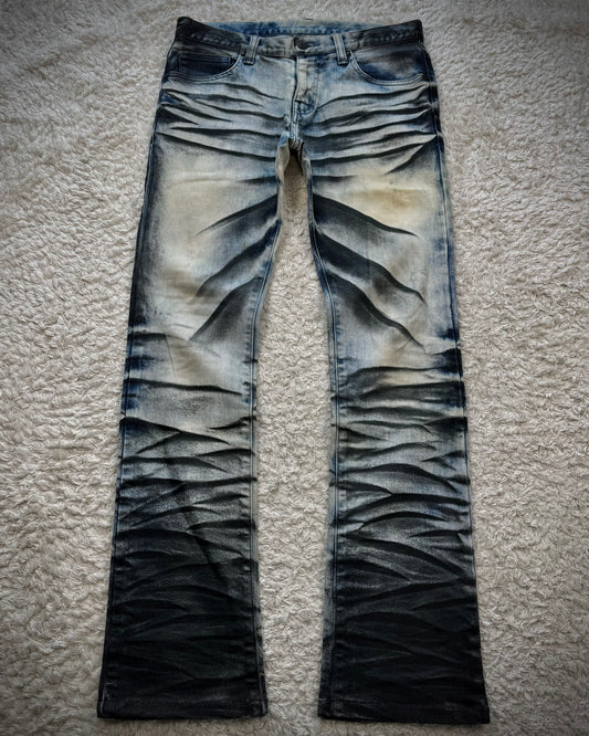 Tornado Mart Clawmarks Waxed Slim Jeans