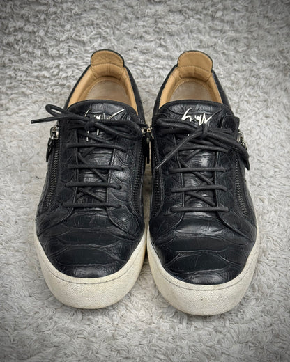 Giuseppe Zanotti Zippered Python Leather Sneakers