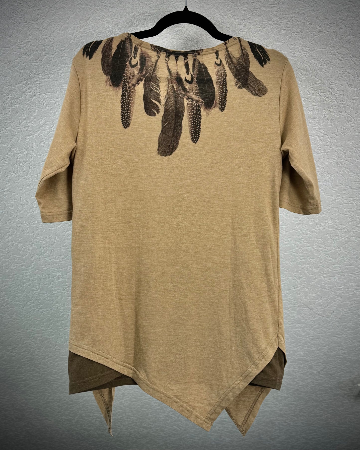 Dope Double Layered Feather Necklace T-Shirt