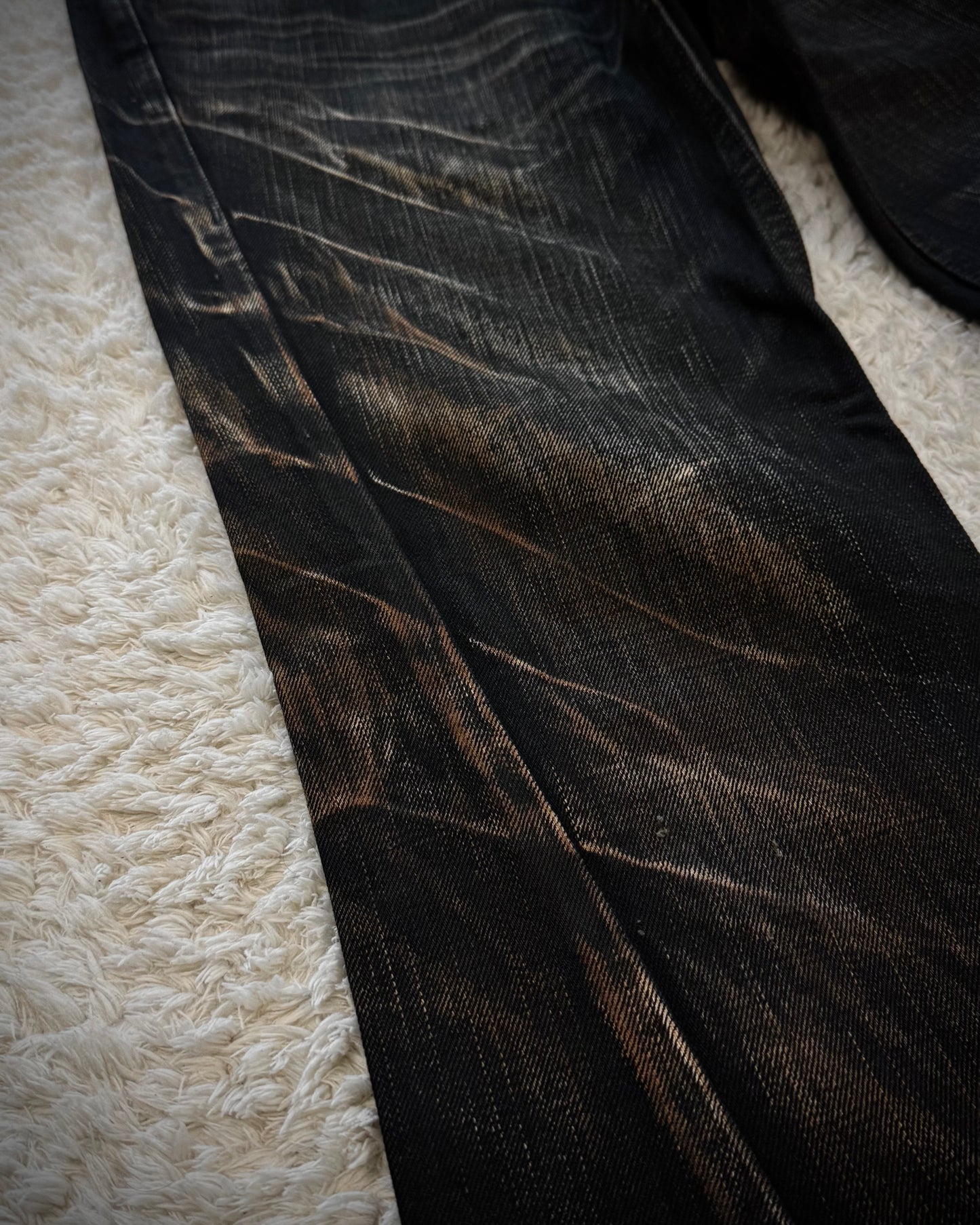 Tornado Mart Mud Clawmarks Washed Spiral Flared Jeans