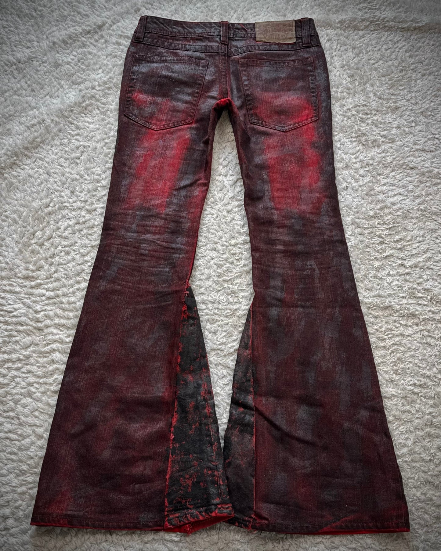 Sky Bombers Blood Waxed Whiskered Flared Jeans