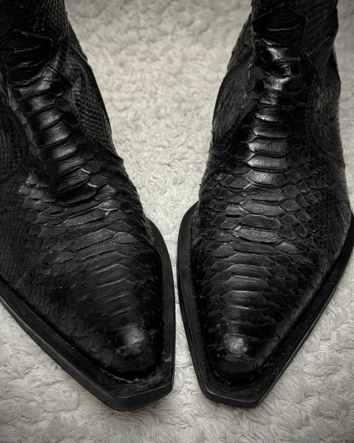 Italian Python Scales Dress Boots