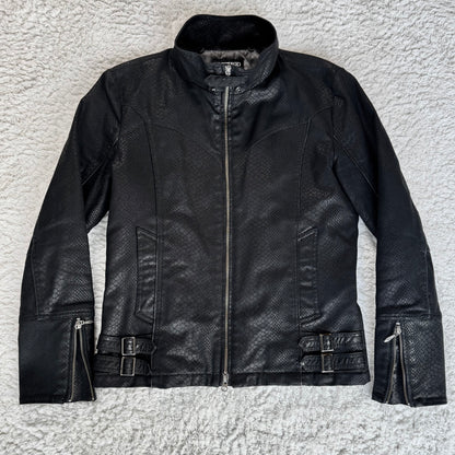 Tornado Mart Snakeskin Pattern Riders Jacket