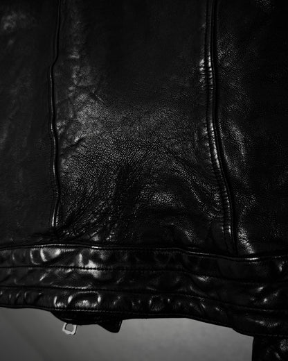 Glamb Leopard Fur Chrome-Tanned Leather Jacket