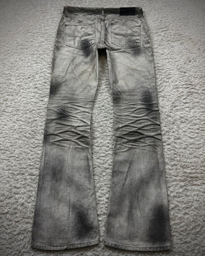 Fuga Clawmarks Coated Python Flared Jeans