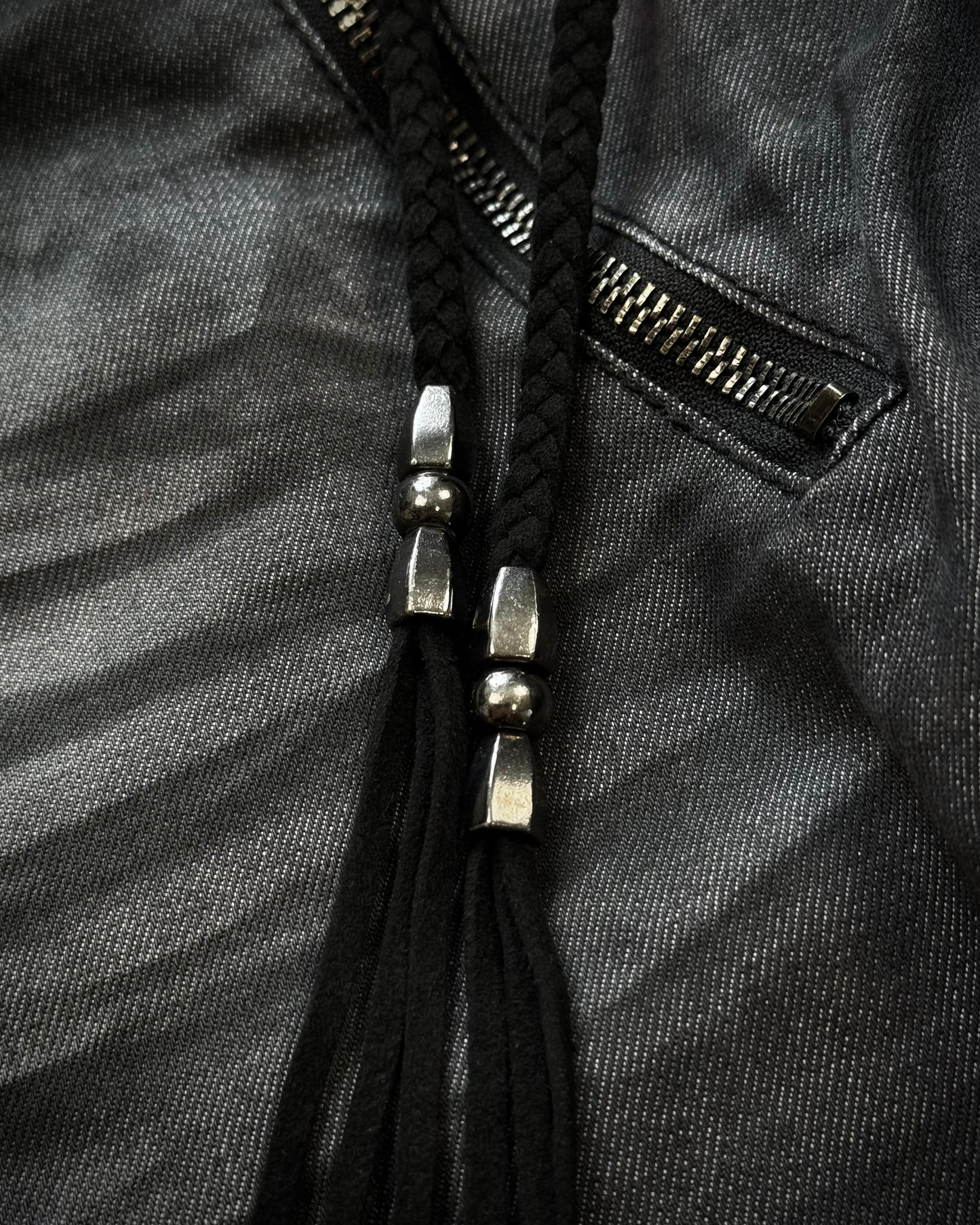 Kingz Life Double Waisted Studded Lace Up Denim
