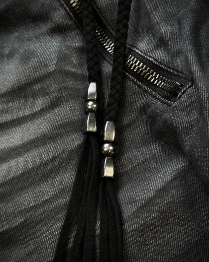 Kingz Life Double Waisted Studded Lace Up Denim