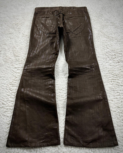 Tornado Mart Stingray Waxed Flared Pants