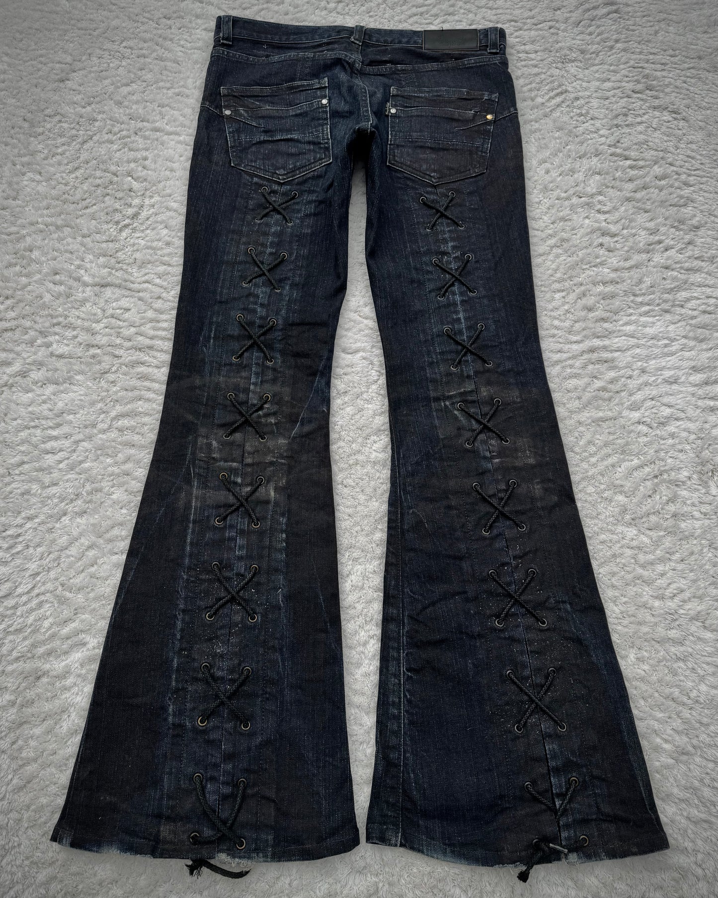 Tornado Mart Backlace Flared Denim