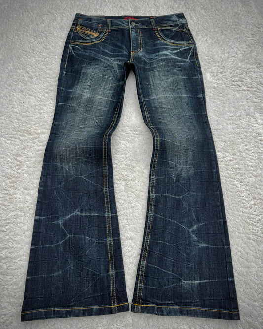 B.C.B.G. Leopard Detailed Vintage Flared Jeans