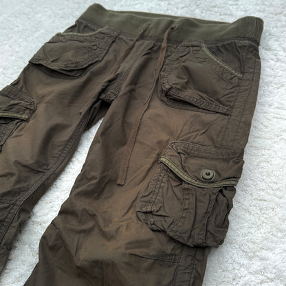 G.O.A Khaki Gas Mask Flared Cargo Pants