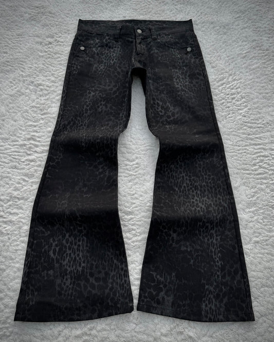 Tornado Mart Leopard Pattern Flared Pants