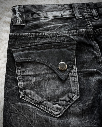 Jack Serika Spider Web Clawmarks Flared Jeans