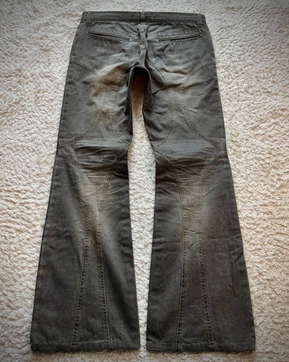 Patrick Cox Mud Washed Lace Up Flared Pants