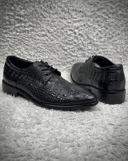 Barccini Depth Sculpted Crocodile Leather Dress Boots